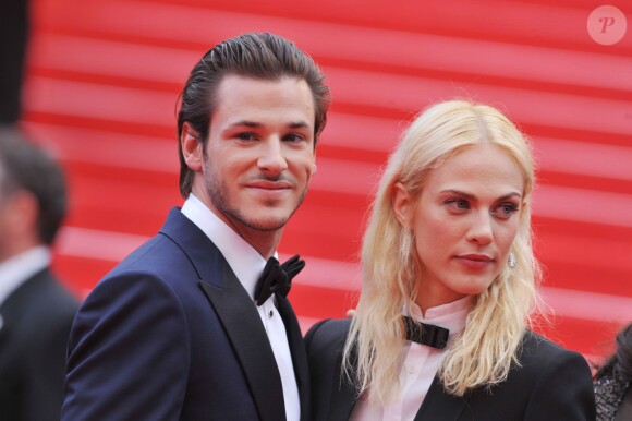 Gaspard Ulliel et Aymeline Valade à Cannes le 17 mai 2014.