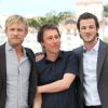 Jérémie Renier, Bertrand Bonello, Gaspard Ulliel - Photocall du film "Saint Laurent" lors du 67e festival international du film de Cannes, le 17 mai 2014.