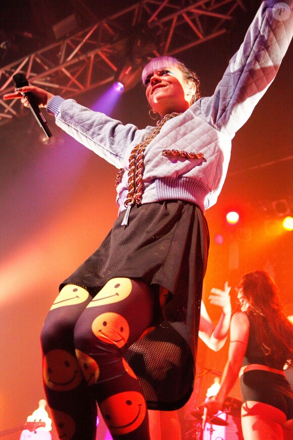 Lily Allen en concert à Philadelphie, le 19 septembre 2014.