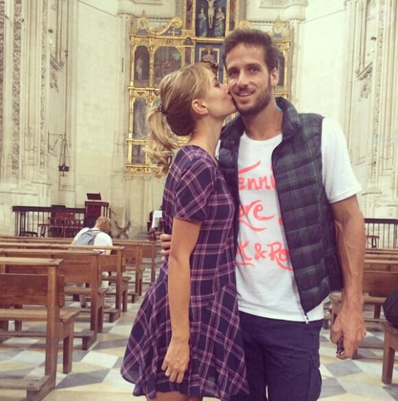 La belle Alba Carrillo et son futur mari, le tennisman Feliciano Lopez - 2014