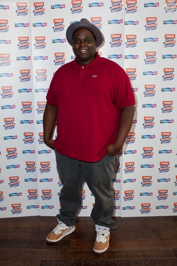 Issa Doumbia lors de la conférence de presse des Trace Urban Music Awards 2014 au Casino de Paris. Paris, le 23 septembre 2014.