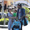 Amber Rose, Wiz Khalifa et leur fils Sebastian le 17 mars 2014 à Calabasas.