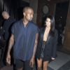 Kanye West et sa femme Kim Kardashian au défilé Lanvin prêt-à-porter collection Printemps-Eté 2015 lors de la Fashion Week à Paris, le 25 septembre 2014. 