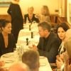 Matt Damon et sa femme Luciana Barroso au restaurant à Venise le 26 septembre 2014 lors de la soirée d'enterrement de vie de garçon/de jeune fille de George Clooney et Amal Alamuddin.