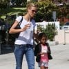 Heidi Klum achète des glaces pour ses enfants à Los Angeles, le 27 septembre 2014.
