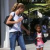 Heidi Klum achète des glaces pour ses enfants à Los Angeles, le 27 septembre 2014.