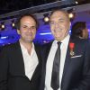 Lionel Abelanski et Jean Nainchrik - Michel Drucker a remis la Légion d'honneur à Jean Nainchrik au Pavillon Gabriel à Paris, le 28 septembre 2014.