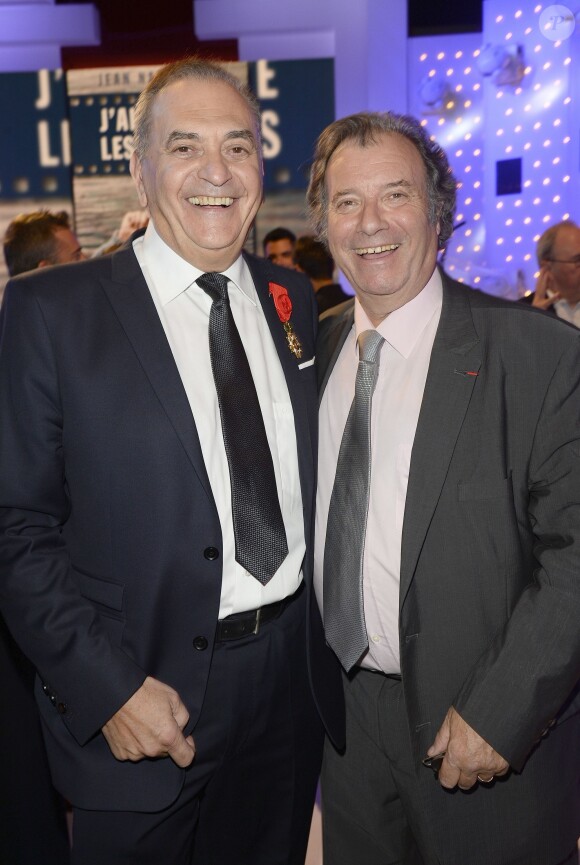Jean Nainchrik et Daniel Russo - Michel Drucker a remis la Légion d'honneur à Jean Nainchrik au Pavillon Gabriel à Paris, le 28 septembre 2014.