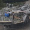 Exclusif - Survol du tournage du nouveau Star Wars 7 dans le Berkshire en Angleterre, le 17 septembre 2014, avec le faucon millenium.
