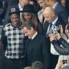 Beyoncé, Jay-Z, Nicolas Sarkozy - Match PSG-Barcelone de la Ligue des Champions au parc des princes à Paris le 30 septembre 2014. Le PSG à remporté le match sur le score de 3-2.