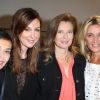 Exclusif - Saïda Jawad, Elsa Zylberstein, Valérie Trierweiler, et Sophie Albou dans les coulisses du défilé Paul & Joe, au Palais de Tokyo. Paris, le 30 septembre 2014.