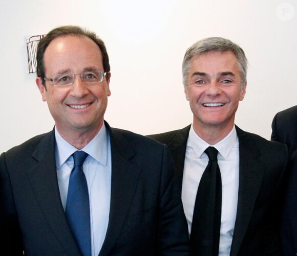 Le président François Hollande et Cyril Viguier