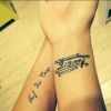 Elodie Gossuin et ses tatouages pour ses enfants, le 3 octobre 2014.