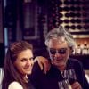 Exclusif - Andrea Bocelli fête son 56e anniversaire avec sa femme Veronica et leur fille Virginia à l'Hôtel O'Connell's à Melbourne, le 22 septembre. Le ténor italien est en Australie à l'occasion du lancement de ses vins sur le marché australien.