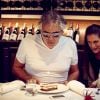 Exclusif - Andrea Bocelli fête son 56e anniversaire avec sa femme Veronica et leur fille Virginia à l'Hôtel O'Connell's à Melbourne, le 22 septembre. Le ténor italien est en Australie à l'occasion du lancement de ses vins sur le marché australien.
