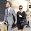 Exclusif - Les sosies du couple star, David et Victoria Beckham rejouent l'ouverture de la boutique de Victoria, jeudi 25 septembre 2014 à Londres.