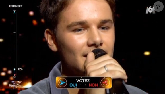 Mathieu Canaby - Troisième prime de "Rising Star" sur M6. Jeudi 9 octobre 2014. 