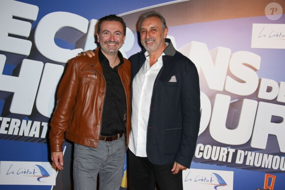 Exclusif - Gérald Dahan et Gérard Pullicino - 4ème édition du Festival de l'humour court à La Ciotat, le 11 octobre 2014. 