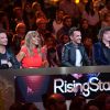 David Hallyday, Cathy Guetta, Morgan Serrano, Cali - Troisième prime de "Rising Star" sur M6. Jeudi 9 octobre 2014.