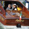 George Clooney et sa femme Amal Alamuddin se rendent en vaporetto au palais de Ca Farsetti à Venise, le 29 septembre 2014.