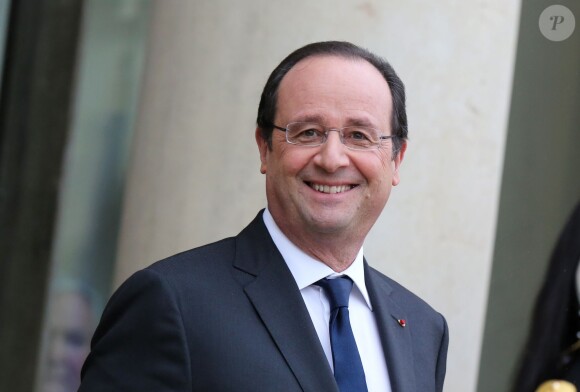 François Hollande lors de la visite officielle du roi Philippe de Belgique et de la reine Mathilde, le 6 février 2014 à Paris.