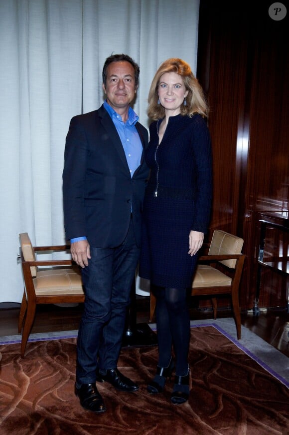 Exclusif - Frédéric Naquet et la baronne Arielle de Rothschild lors de la projection en avant-première du film "Samba" au Cinéma Katara du Royal Monceau-Raffles Paris le 14 octobre 2014, organisé par l'Hôtel Guanahani & SPA.