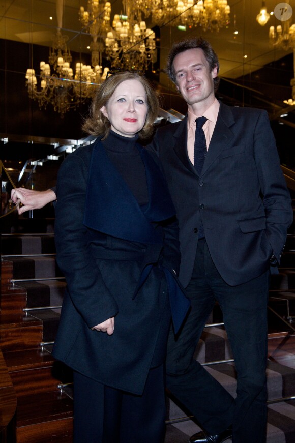 Exclusif - Marie-Victoire Poliakoff et Emmanuel Beffy lors de la projection en avant-première du film "Samba" au Cinéma Katara du Royal Monceau-Raffles Paris le 14 octobre 2014, organisé par l'Hôtel Guanahani & SPA.