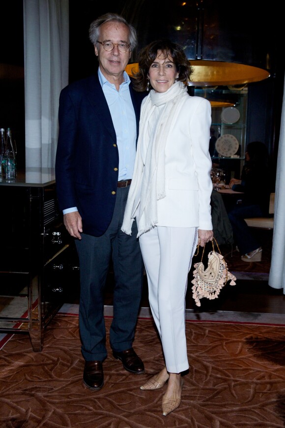 Exclusif - Olivier Orban et sa femme Christine Orban lors de la projection en avant-première du film "Samba" au Cinéma Katara du Royal Monceau-Raffles Paris le 14 octobre 2014, organisé par l'Hôtel Guanahani & SPA.