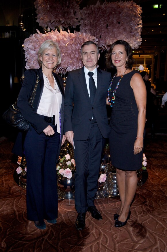 Exclusif - Franka Holtmann, Christophe Chopineau et Sabine Masseglia (Directrice Commerciale de l'Hôtel Guanahani & Spa de Saint Barth) lors de la projection en avant-première du film "Samba" au Cinéma Katara du Royal Monceau-Raffles Paris le 14 octobre 2014, organisé par l'Hôtel Guanahani & SPA.