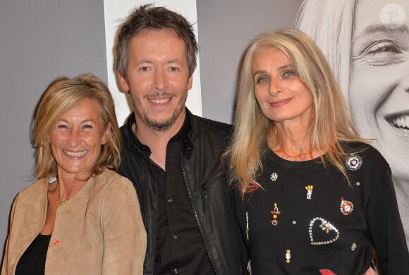 Exclusif - Jean-Luc Lemoine, Martina et Hélène, les nouvelles égéries Damart - Vernissage de l'exposition "Vieux, nous ? Jamais !", organisée pour les 60 ans de Damart, à la galerie L'Imprimerie à Paris, le 16 octobre 2014.