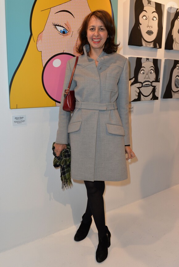 Exclusif - Valérie Bonneton - Vernissage de l'exposition "Vieux, nous ? Jamais !", organisée pour les 60 ans de Damart, à la galerie L'Imprimerie à Paris, le 16 octobre 2014.