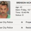 Capture d'écran du rapport d'arrestation de Nicholas Brendon, ex-star de Buffy contre les vampires et star d'Esprits criminels, interpellé par la police de Boise, Idaho, suite à un incident dans un hôtel le vendredi 18 octobre 2014. Photo du Bureau du shériff du comté d'Ada.