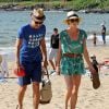 Candice Accola et son fiancé Joe King sur une plage de Hawaii, le 15 avril 2014  'The Vampire Diaries' actress Candice Accola and fiance Joe King enjoying a day on the beach in Maui, Hawaii on April 15, 201415/04/2014 - Hawaii