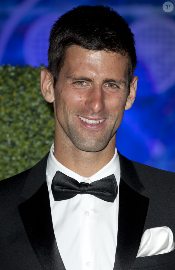 Novak Djokovic lors du dîner des Champions de Wimbledon à Londres, le 6 juillet 2014. 