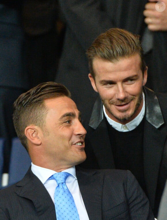 David Beckham et Fabio Cannavaro à Paris, le 30 septembre 2014. 