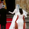 Pippa Middleton version verso lors du mariage de sa soeur Kate avec le prince William, le 29 avril 2011 à Londres.