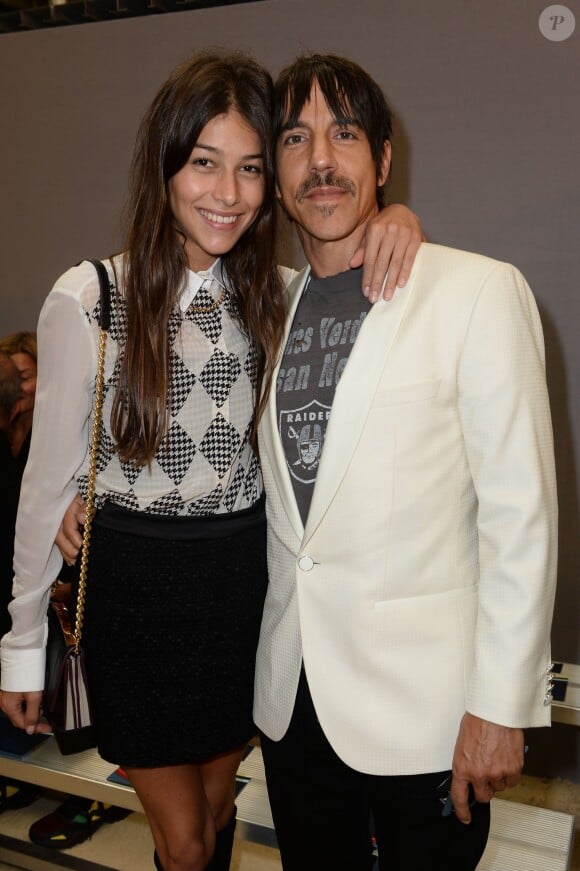 Helena Vestergaard, Anthony Kiedis au défilé Tommy Hilfiger lors de la fashion week à New York le 9 septembre 2013