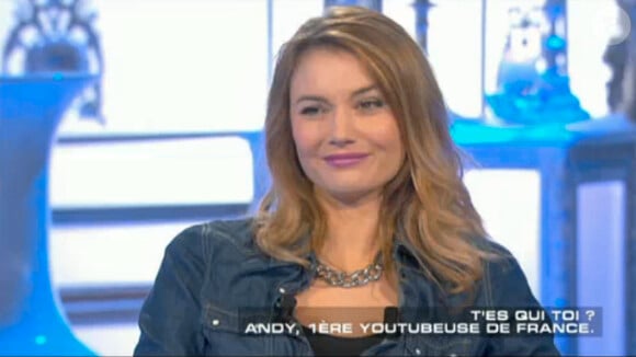 Nadège Dabrowski, alias Andy, dans Salut les Terriens ! sur Canal+, le samedi 25 octobre 2014.