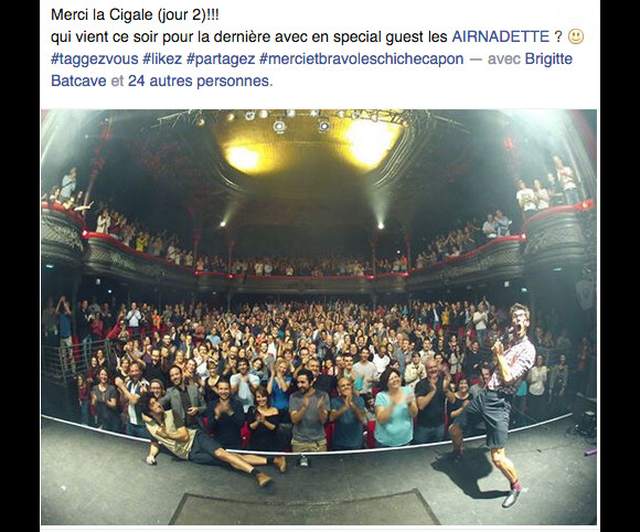 Les Fills Monkey à la fin de leur Incredible Drum Show du 31 octobre 2014 à La Cigale à Paris.