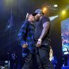 Jay Z et Jeezy interprètent Seen It All sur la scène du Barclays Center lors du concert Powerhouse 2014. Brooklyn, le 30 octobre 2014.