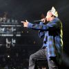 Jay Z effectue une apparition surprise sur la scène du Barclays Center lors du concert Powerhouse 2014. Brooklyn, le 30 octobre 2014.