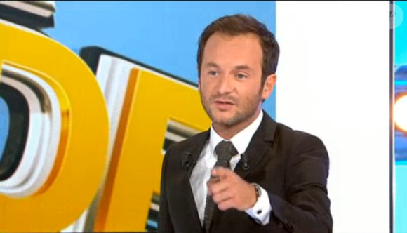 Jérémy Michalak présente Face à la bande, le mardi 29 juillet 2014.