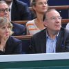 Pierre Gattaz et sa femme Marie-Aude à la finale de l'Open Masters 1000 de Tennis Paris-Bercy entre Novak Djokovic et Milos Raonic à Paris le 2 novembre 2014. 