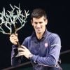 Novak Djokovic remporte l'Open Masters 1000 de Tennis Paris-Bercy à Paris le 2 novembre 2014. 