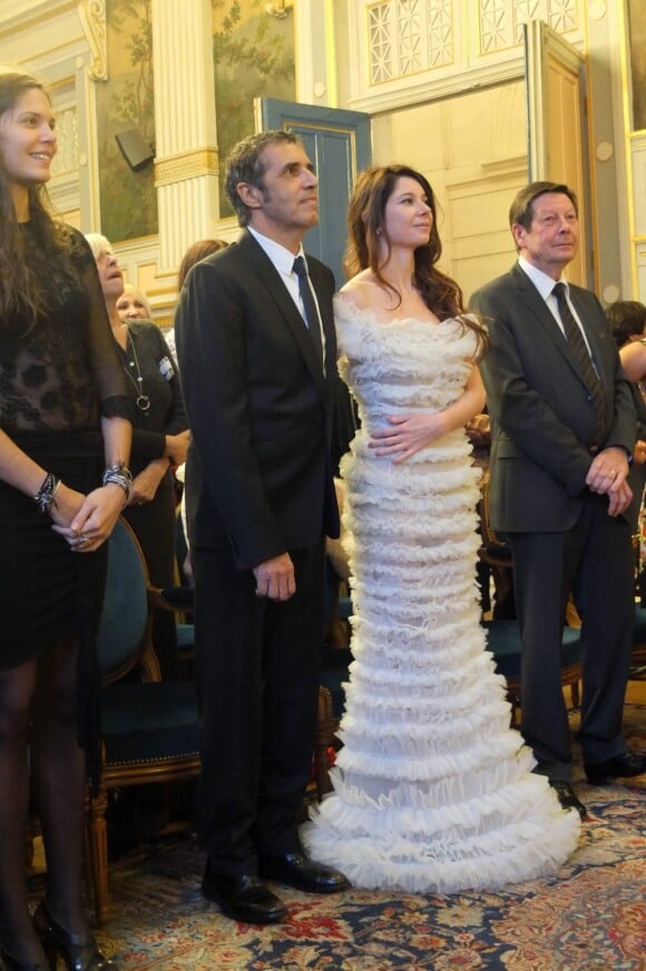 Exclu : Mariage de Julien Clerc et Hélène Grémillon à Paris, le 17 décembre 2012.