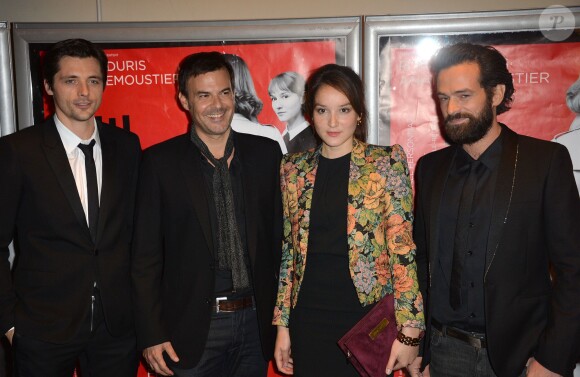 Raphaël Personnaz, François Ozon, Anaïs Demoustier et Romain Duris - Avant-première du film Une Nouvelle Amie au cinéma MK2 Bibliothèque à Paris, le 3 novembre 2014