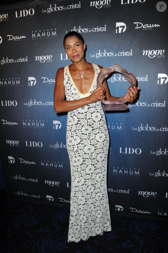 Ayo à la 9e cérémonie des Globes de Cristal au Lido à Paris, le 10 mars 2014.