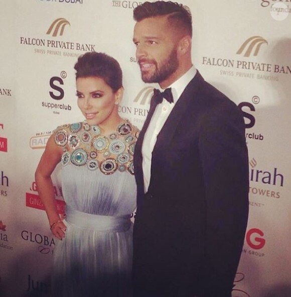 Ricky Martin et Eva Longoria au Global Gift Gala à Dubai, le 15 décembre 2013.