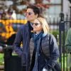 Jodie Foster et sa femme Alexandra Hedison se promènent à New York, le 11 novembre 2014.