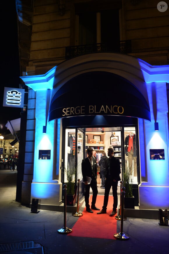 La nouvelle boutique Serge Blanco ouvrait ses porte dans le quartier de l'Opéra à Paris, le 13 novembre 2014